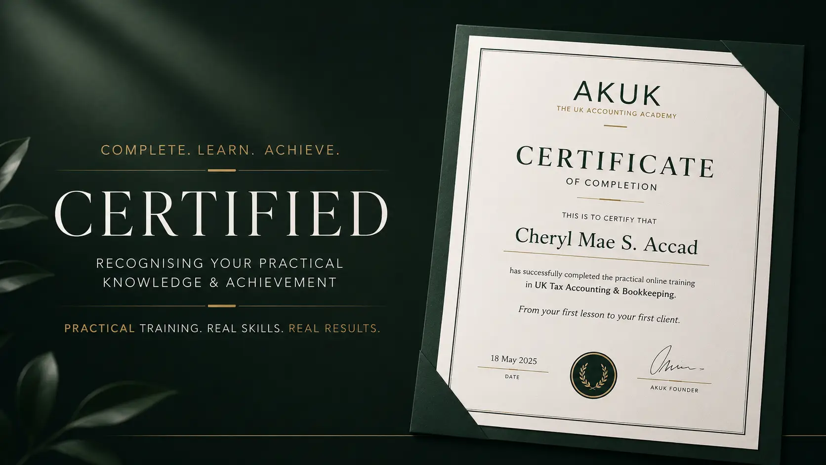 AKUK Certificate of Completion